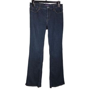 NYDJ Dark Blue Flare Jeans With Lift And Tuck Technology Size 10